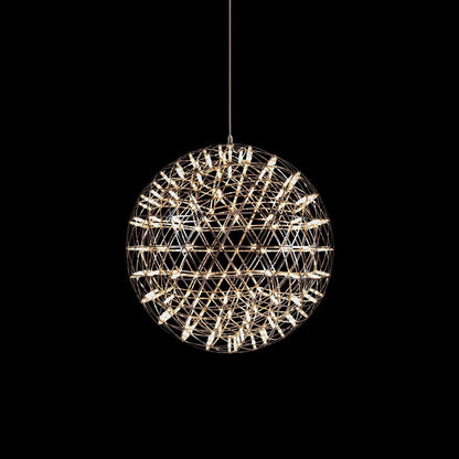 Silver Spark Sphere LED Pendant Light