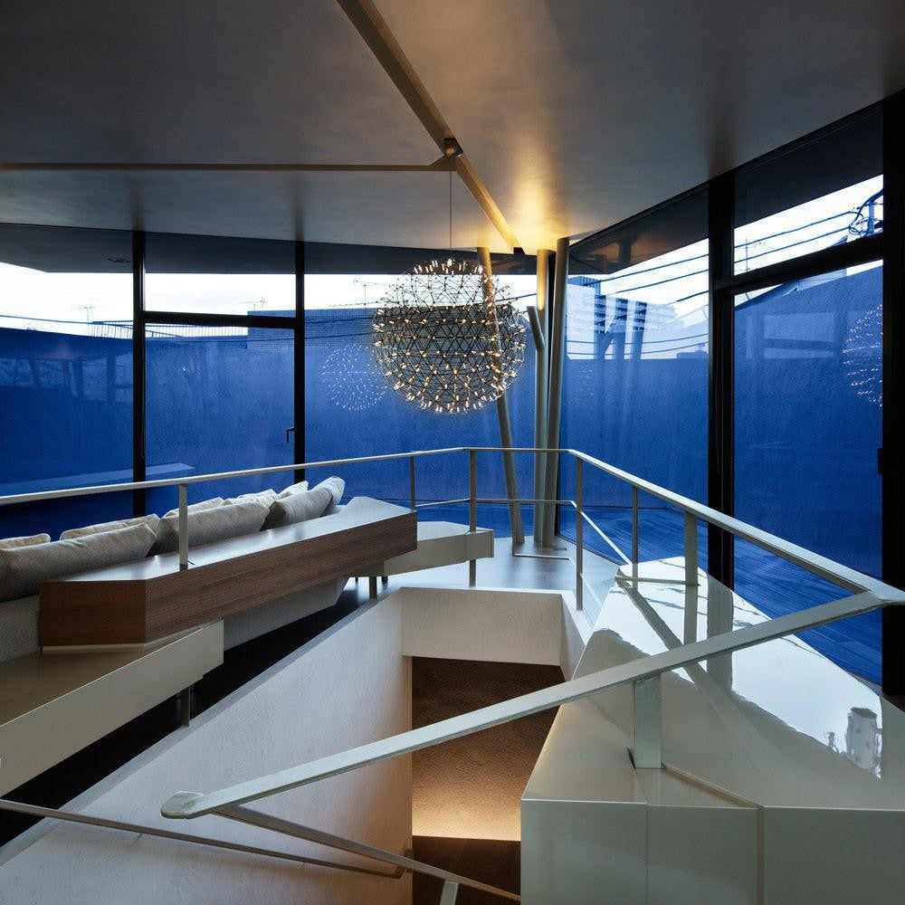 Silver Spark Sphere LED Pendant Light