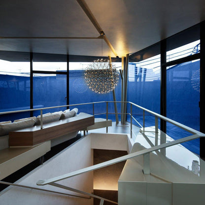 Silver Spark Sphere LED Pendant Light