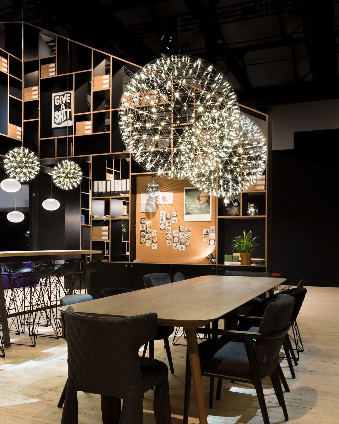 Silver Spark Sphere LED Pendant Light