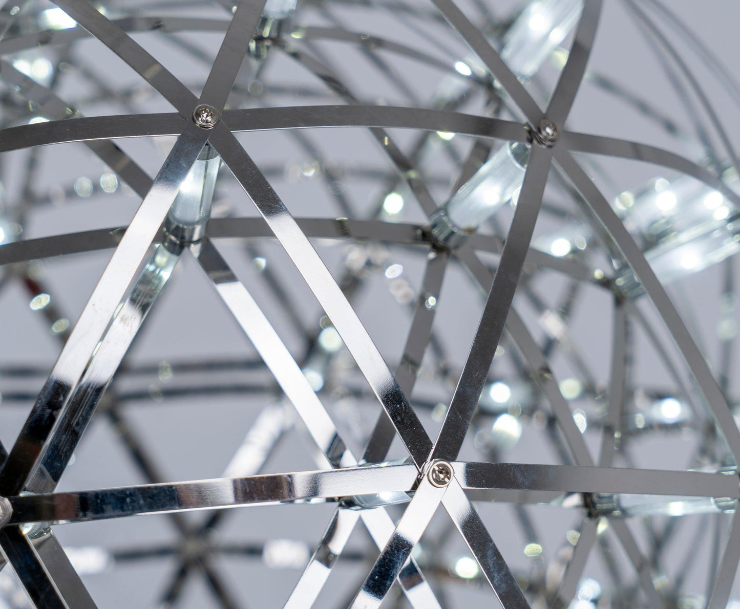 Silver Spark Sphere LED Pendant Light