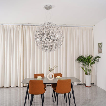 Silver Spark Sphere LED Pendant Light