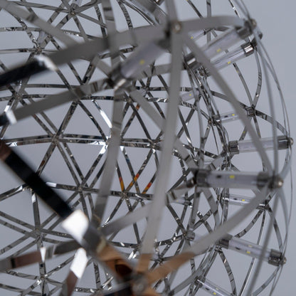 Silver Spark Sphere LED Pendant Light