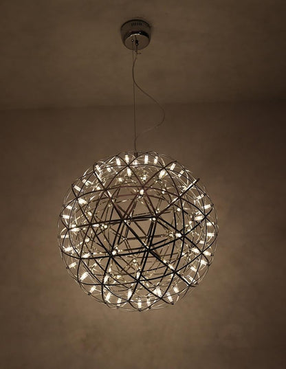 Silver Spark Sphere LED Pendant Light