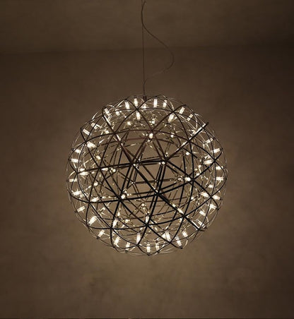 Silver Spark Sphere LED Pendant Light