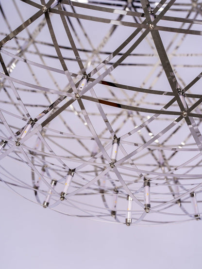 Silver Spark Sphere LED Pendant Light
