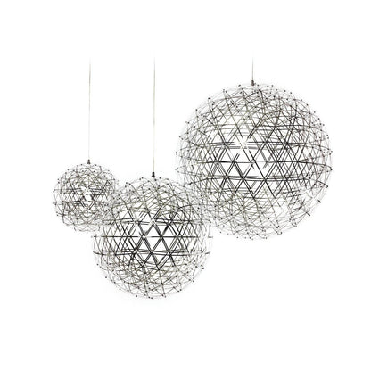 Silver Spark Sphere LED Pendant Light