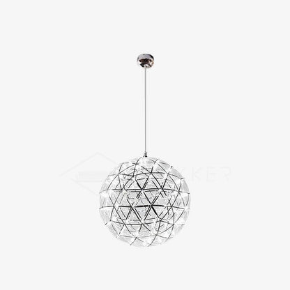 Silver Spark Sphere LED Pendant Light