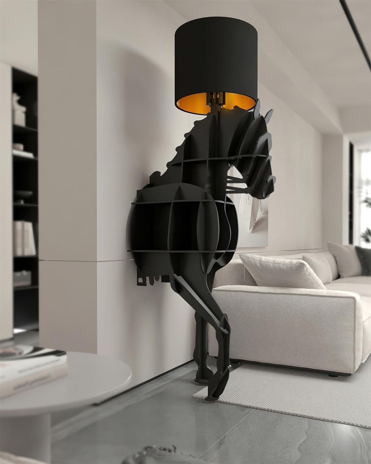 Tete Horse Sculptural Floor Lamp