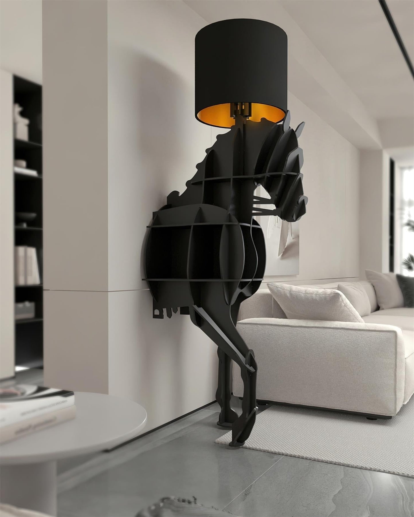 Tete Horse Sculptural Floor Lamp