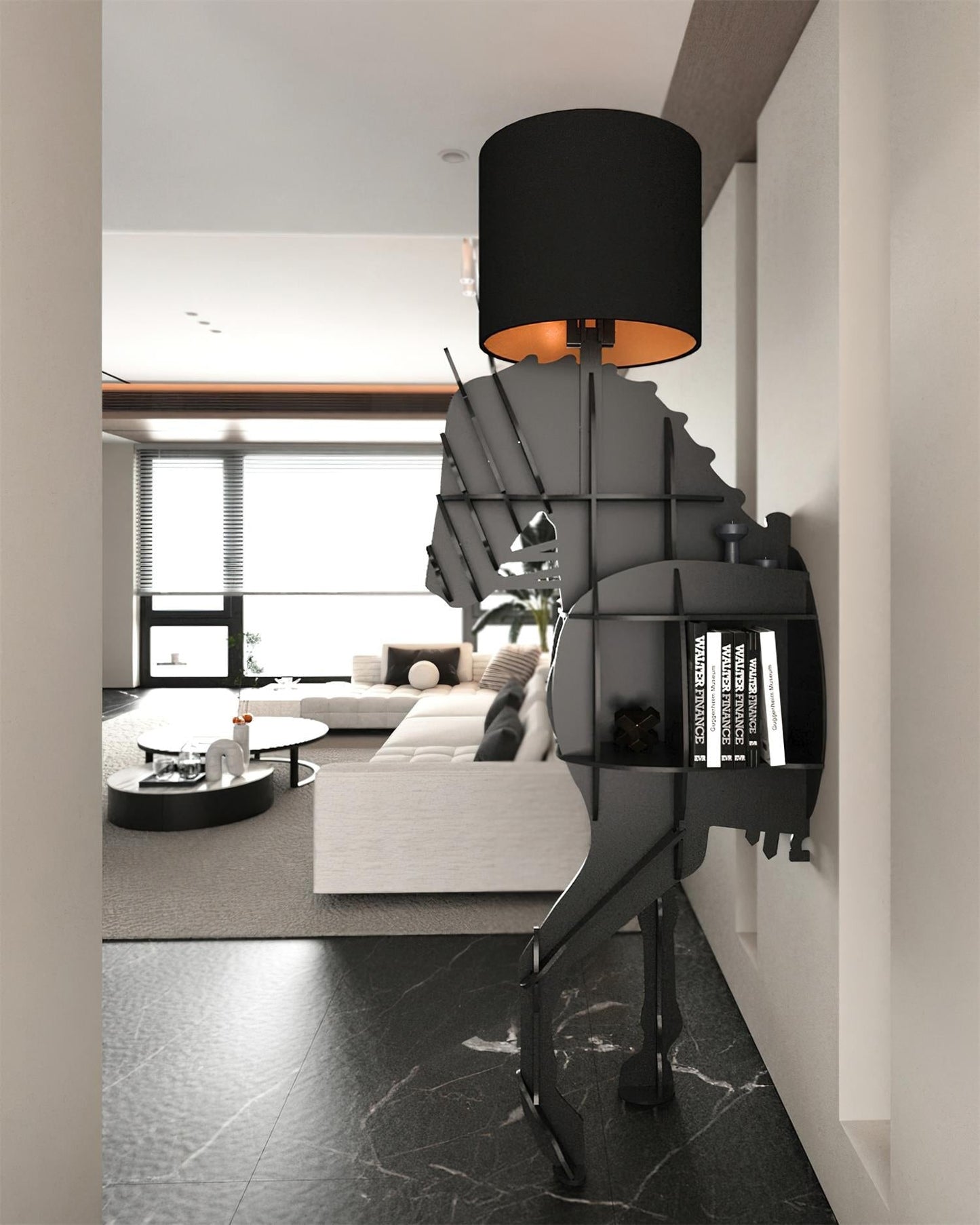 Tete Horse Sculptural Floor Lamp