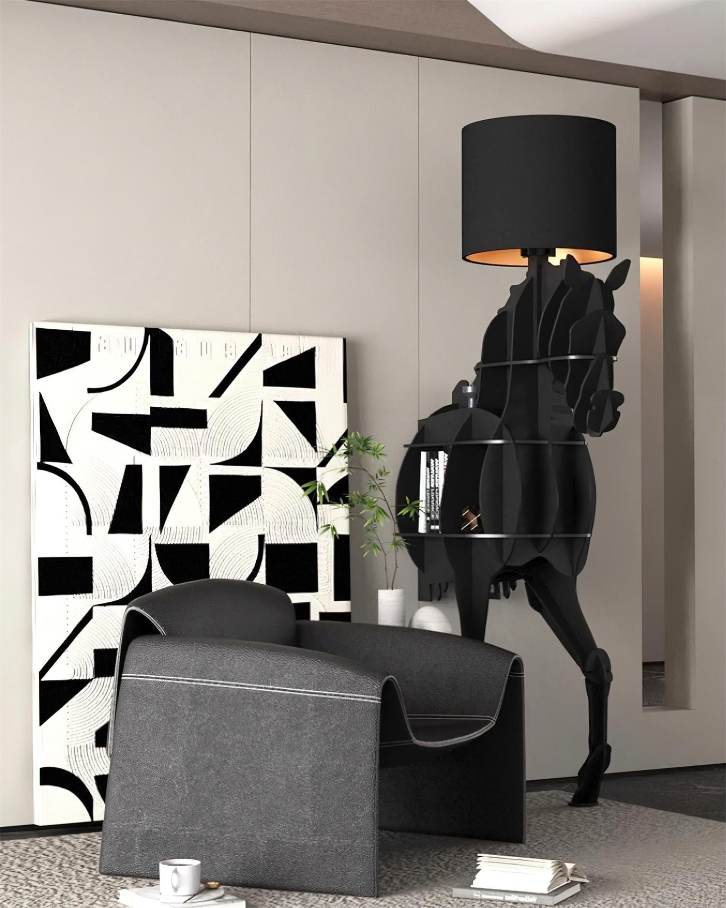 Tete Horse Sculptural Floor Lamp