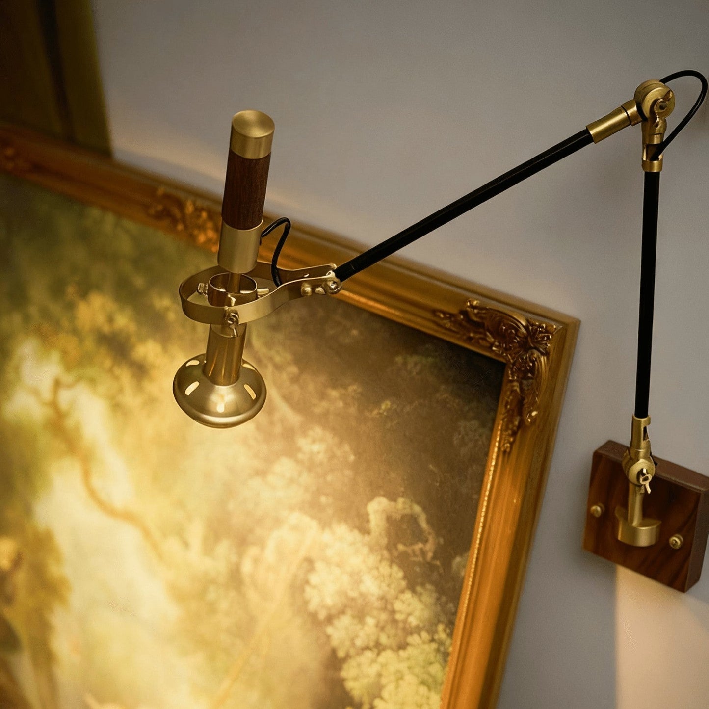 Thalia Adjustable Wood Wall Lamp