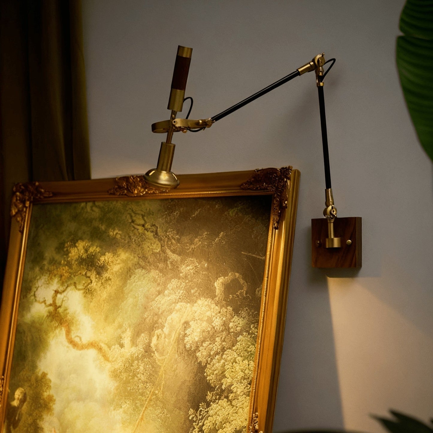 Thalia Adjustable Wood Wall Lamp