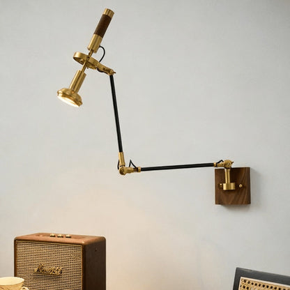 Thalia Adjustable Wood Wall Lamp