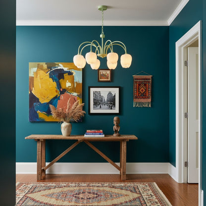 Tulip Matcha Glass Chandelier