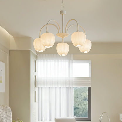 Tulip Matcha Glass Chandelier