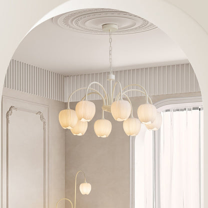 Tulip Matcha Glass Chandelier