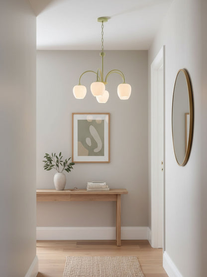 Tulip Matcha Glass Chandelier