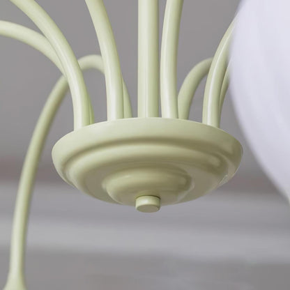 Tulip Matcha Glass Chandelier