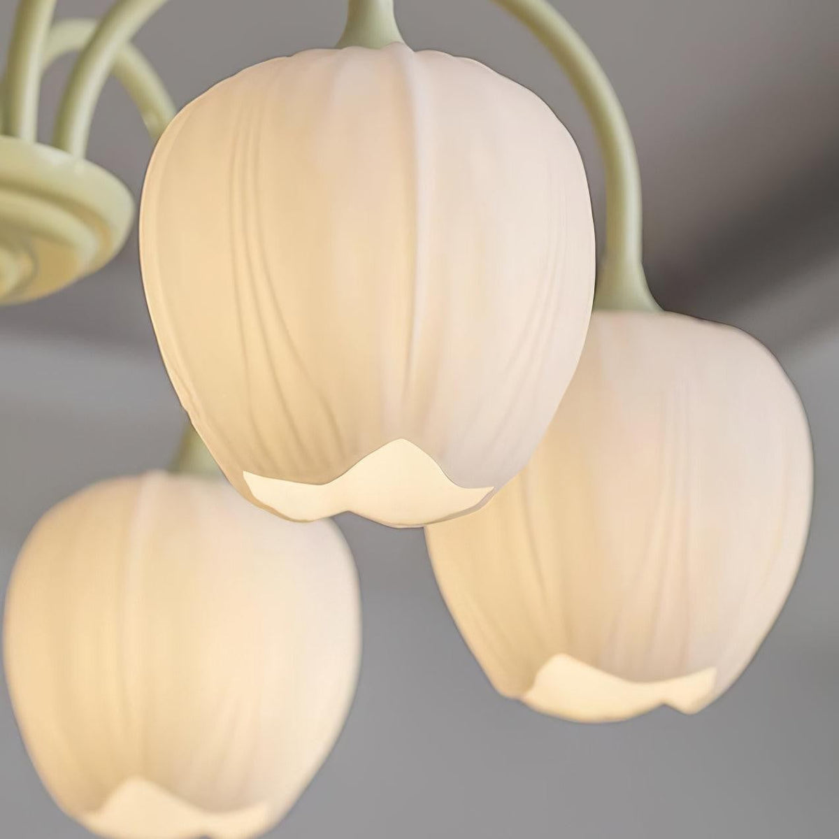 Tulip Matcha Glass Chandelier