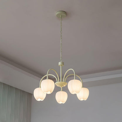 Tulip Matcha Glass Chandelier