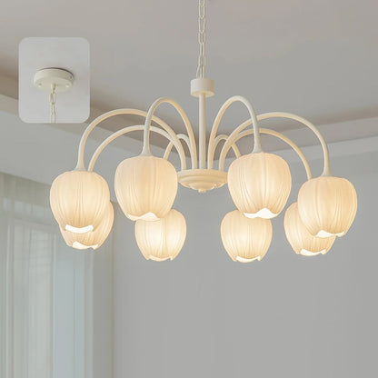 Tulip Matcha Glass Chandelier