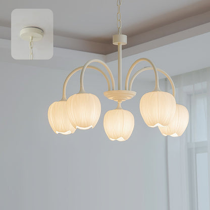 Tulip Matcha Glass Chandelier