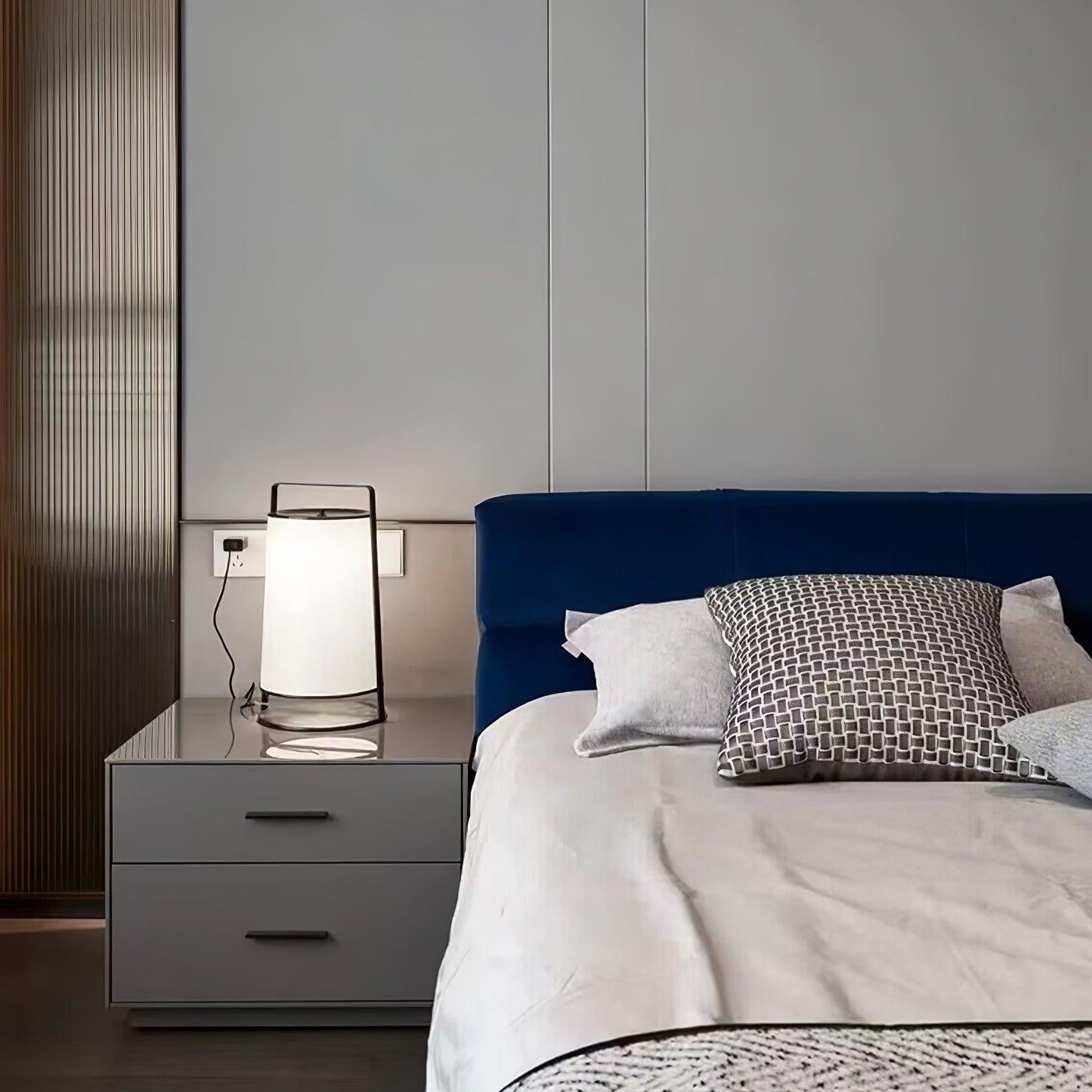 Urban Silhouette Fabric Floor Lamp