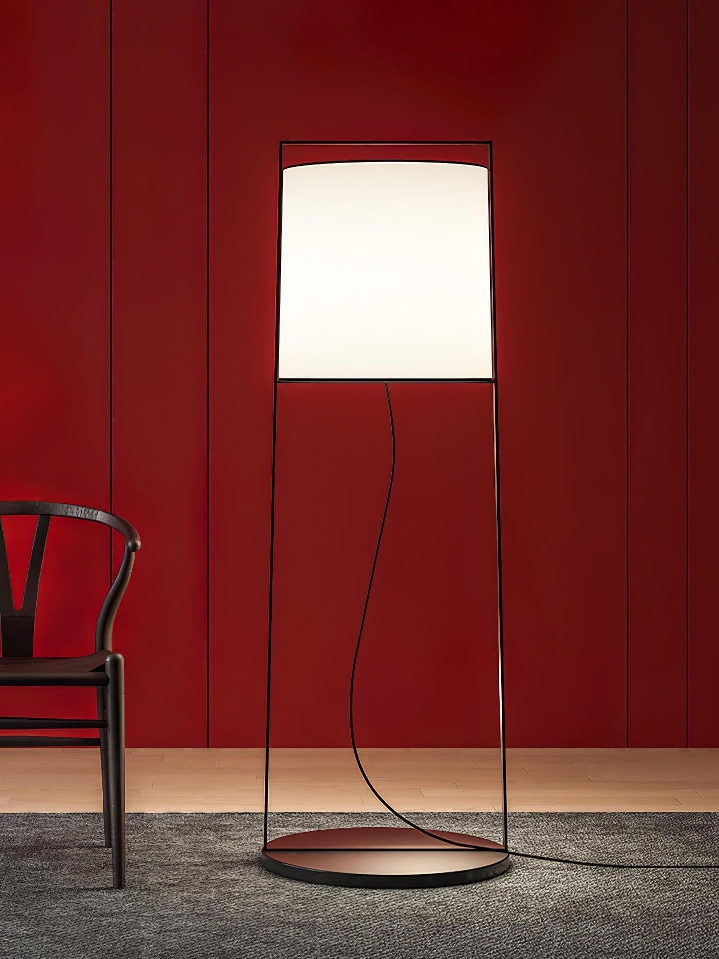 Urban Silhouette Fabric Floor Lamp