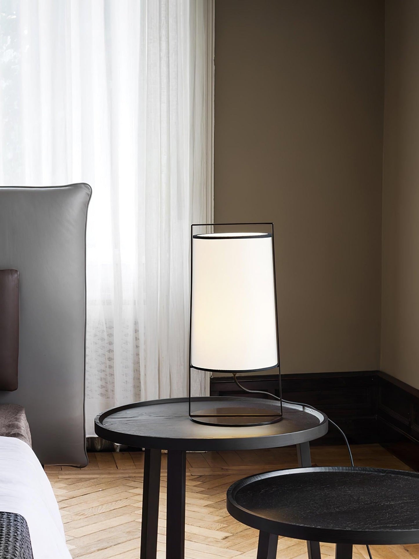 Urban Silhouette Fabric Floor Lamp