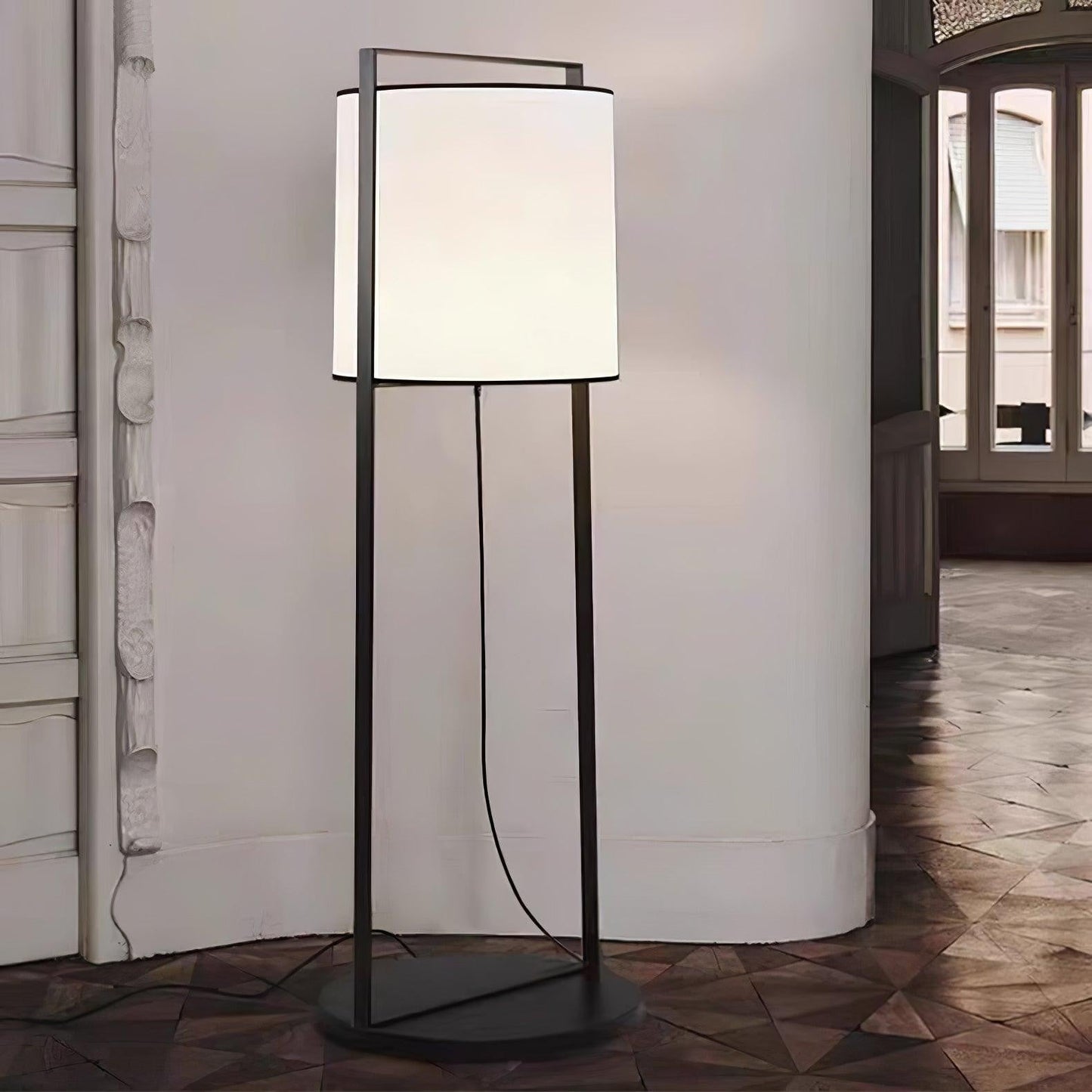 Urban Silhouette Fabric Floor Lamp