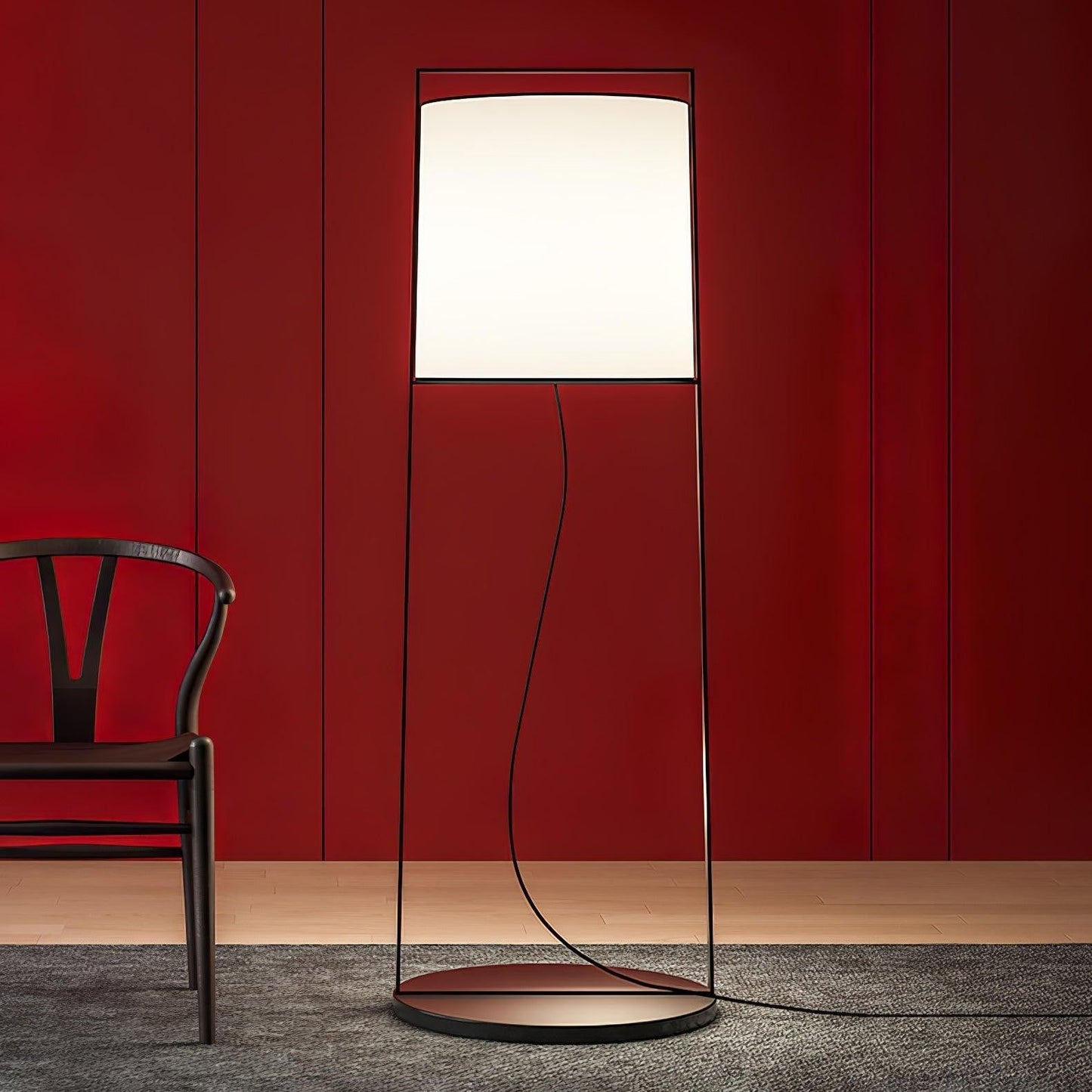Urban Silhouette Fabric Floor Lamp