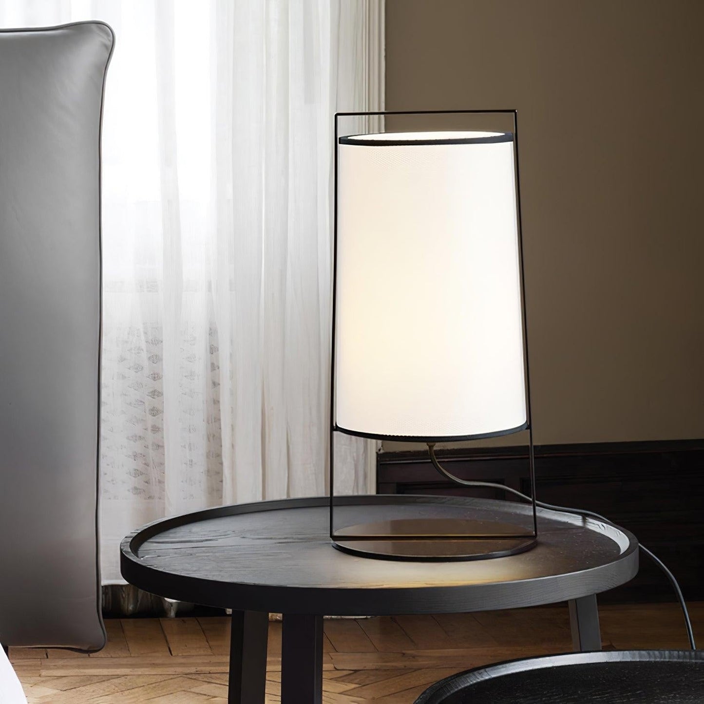 Urban Silhouette Fabric Floor Lamp