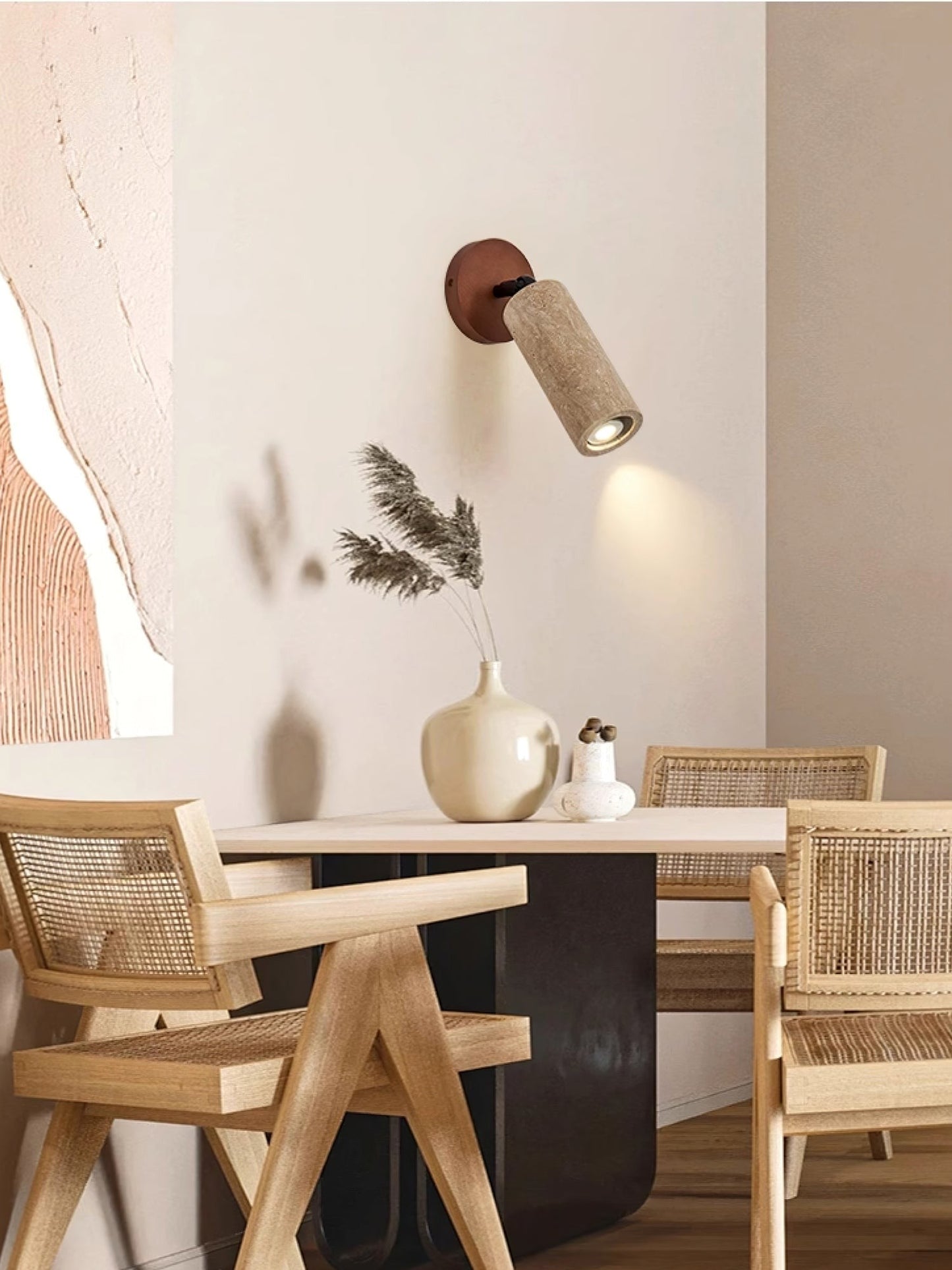 Versa Stone Adjustable Travertine Wall Light