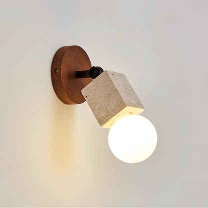 Versa Stone Adjustable Travertine Wall Light